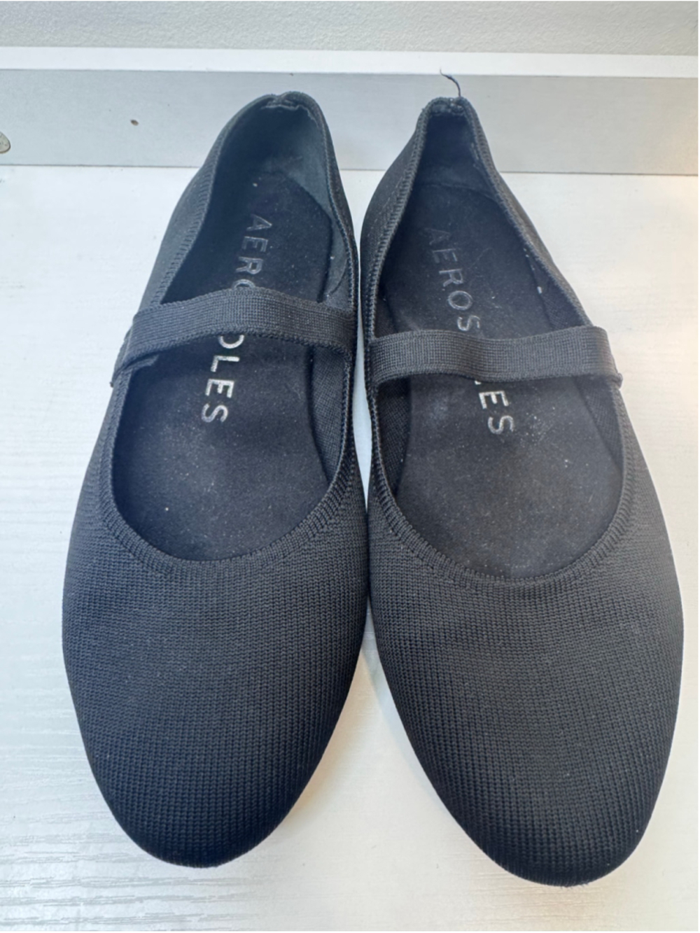 Elphaba Aerosoles Black Mary Jane Flats Size 8.5